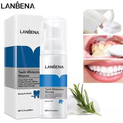 lanbena رغوة تبييض الاسنان